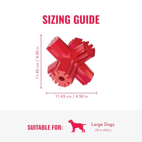 KONG Jump'N Jack - Hundespielzeug zum Kauen und für die Zahngesundheit - Aus Naturkautschuk - Für Große Hunde