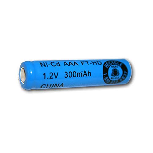 Exell 1.2V 300mAh NiCD AAA Rechargeable Battery Flat Top Cell