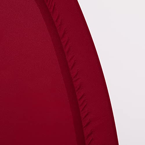 Image of Burgundy Round Backdrop Cover 6.5x6.5ft Burgundy Circle Birthday Photo Photography Background for Party Baby Shower Wedding Decorations