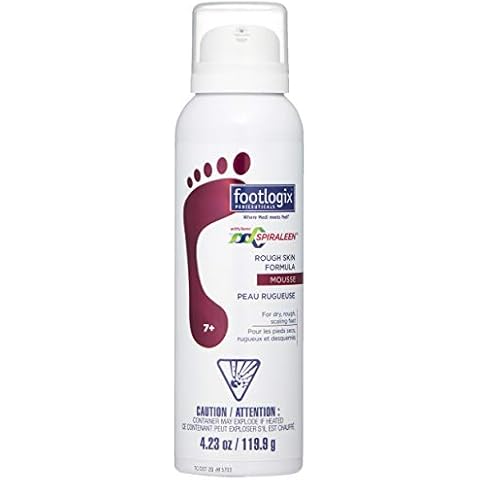 Footlogix Rough Skin Formula with Spiraleen - Mousse for Dry Cracked Heels and Feet, Foot Care for Men and Women, Dry Cracked Feet Treatment, 4.23oz Cover