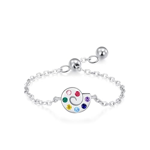 Bague en argent 925 femme avec zircons arc-en-ciel à offrir pour une occasion unique