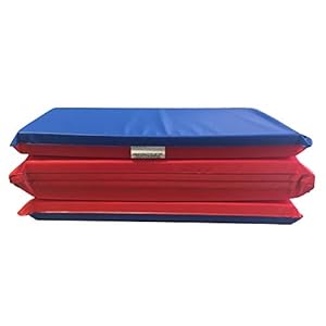 KinderMat, 1.5 Inch Thick, 4-Section Rest Mat, Red/Blue, Great for School, Daycare, Travel, and Home, 100% Made in The USA…