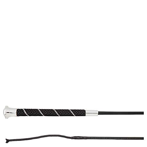 Stick de dressage Andromeda BR 110 cm noir argenté pour cheval et cavalier