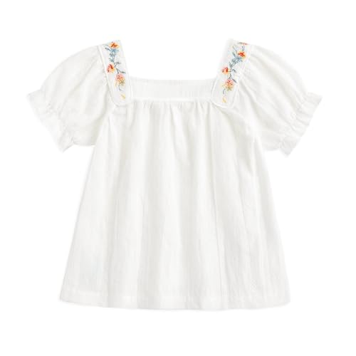 Image of Curipeer Toddler Girls Shirt Summer Casual Puff Short Sleeve Blouse Tops for Baby Girl