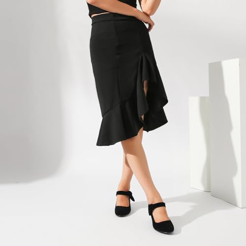 LIURUIJIA Women's Block Chunky Heels Pumps Ankle Strap Mary Janes Casual Dressy Shoes for Vintage Office Work Church Wedding4