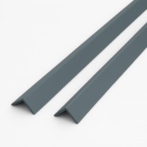 Anthracite Grey 1 Metre UPVC Plastic Rigid Angle 25 x 25mm Corner Cover Trim 90 Degree (2)