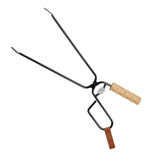 Pinzas for fuego, pinzas for chimenea, agarrador de troncos, pinzas for leña resistentes y ligeras, pinzas for fogata for cocinar barbacoa en interiores