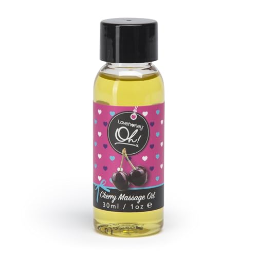 Lovehoney Cherry Massage Oil - Infused with Essential Oils - Vegetarian Friendly - 30ml