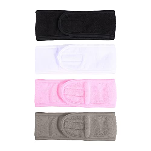 Didiseaon 4 Piezas Venda Diademas Deportivas Envoltura De Cabeza De Maquillaje De Niñas Diadema De Maquillaje Divertido Banda De Pelo De Maquillaje Pañuelo Diadema Deportiva Colorful Tela