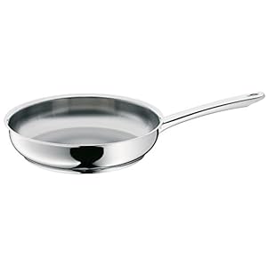 WMF Profi Bratpfanne Edelstahl 24 cm Induktion, Edelstahlpfanne unbeschichtet, Cromargan Edelstahl, backofenfest
