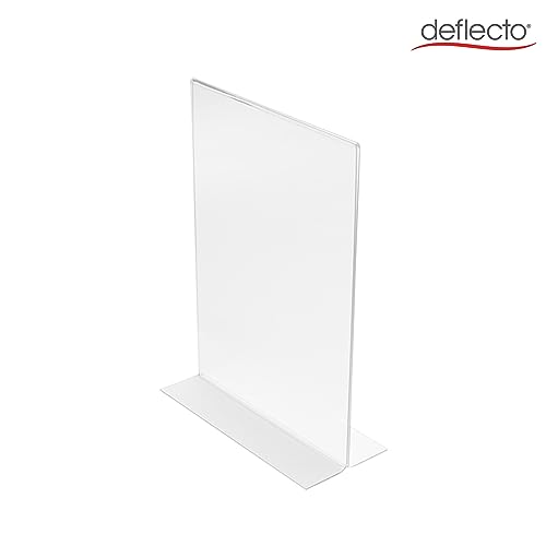 Soporte para carteles A4 transparente con base estable y formato vertical 6