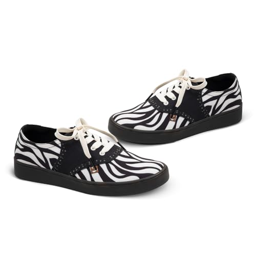 Image of Hot Chocolate Design All-Day Women's Lace-Up Sneakers | Canvas Upper, Cushioned Footbed with Arch Support, Flexible Rubber Outsole, Vegan Construction, Casual Everyday Sneakers