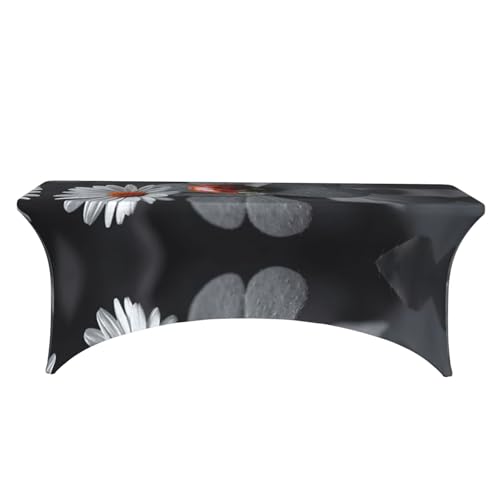 Nappe extensible 1,8 m imprimée pour masquer et embellir une table pliante de fête - 3