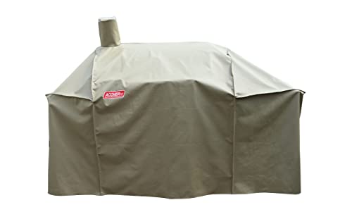 Image of Smoker Grill Cover Sized for Char-Griller Charcoal Grill 2190 and 2197 Heavy Duty Waterproof Patio 600D Canvas Barbeque BBQ Grill Cover G21623(Brown)