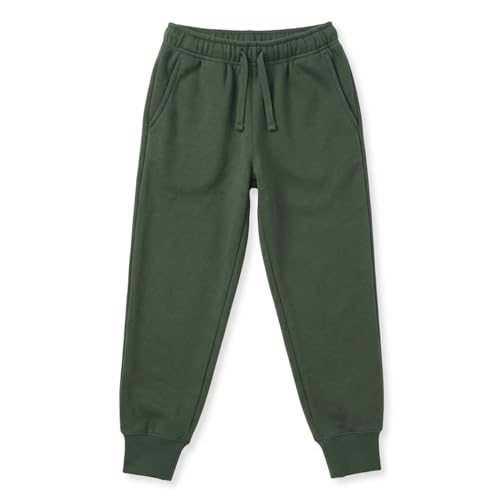 Image of EVERYDAY KIDS Girls' Cotton Fleece Sweatpants; Girls' Activewear Jogger Pants - Soft and Breathable Cotton /Poly Blend