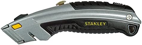 STANLEY Instantchange Retractable Blade Heavy Duty Utility Knife with Interlocking Nose Design and Quick Blade Change 0-10-788