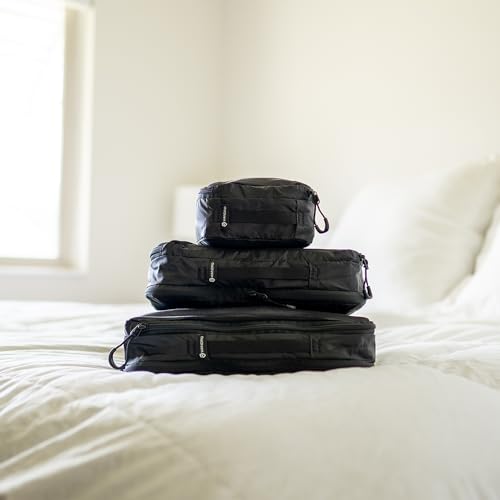 WANDRD Packing Cubes - Bundle of Small, Medium and Large Packing Cubes for Travel - Suitcase and Luggage Organization and Travel Essentials (Black)4