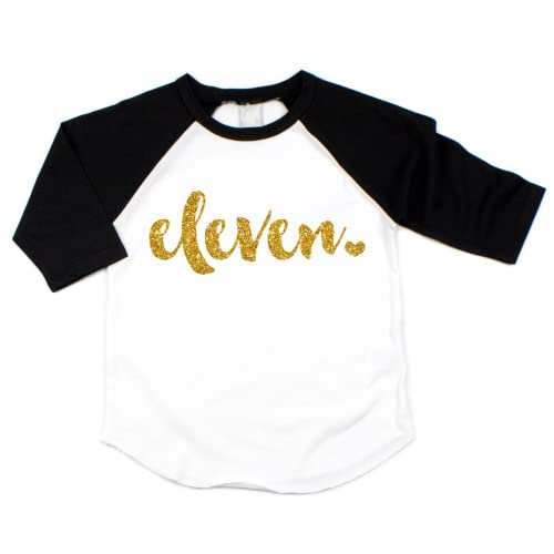 Bump and Beyond Designs Girl Eleventh Birthday Shirt, Eleven Year Old Outfit