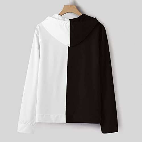 Muscularfit Oversized Sweatshirts for Men Loose Fit Long Sleeve Color Block Drawstring Pullover Hoodies Crewneck Causal Shirt3