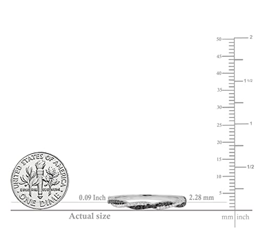 Dazzlingrock Collection 0.25 Carat (Ctw) Round Black & White Diamond Criss Cross Swirl Wedding Stackable Band For Women In 10K White Gold Size 7 #TOP4