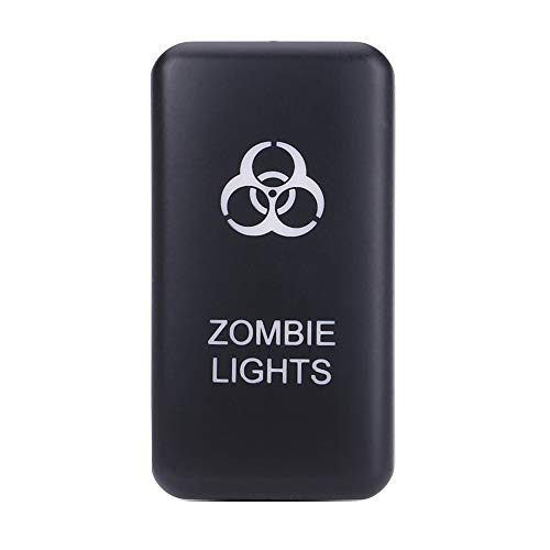 LED Light Bar Rocker Switch, 12V Blue LED Car On Off Rocker Switch for Hilux Landcruiser VIGO(Zombie Lights)