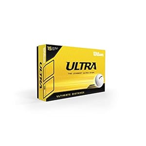 Wilson Staff Bolas de golf, Ultra, De dos piezas, 15 Bolas, Blancas