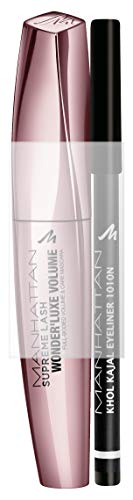Manhattan Supreme Lash Wonder'luxe Volume Mascara + GRATIS Khol Kajal, limitiertes Set für den perfekten Augenlook, 11 ml