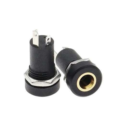 Conector de audio 3.5 mm estereo 3 polos PJ392A montaje en panel tuerca 4