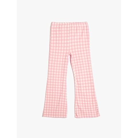 Koton Pink Check Flare Trousers for Girls Cover