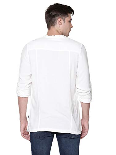 Image of Identiti Men Solid Slim Fit 100% Viscose Casual Shirt /Kurta for Men