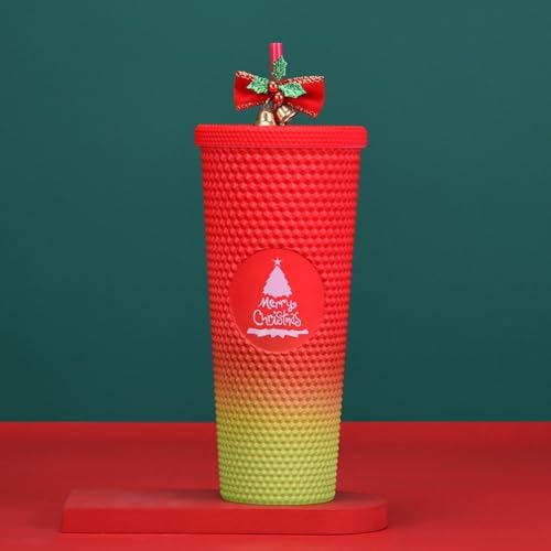 Tasse de Noël réutilisable à double paroi, le cadeau idéal avec paille - 4