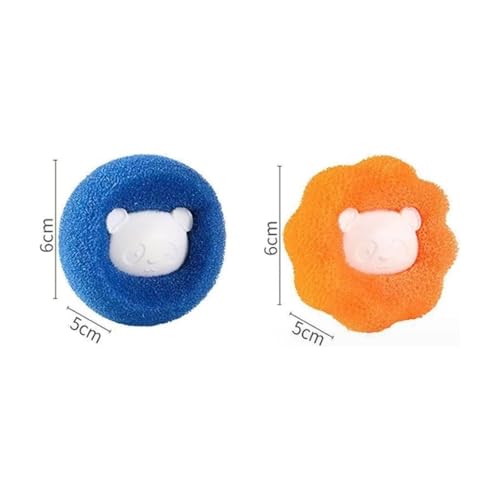 Image of 10 Pcs Pet Hair Remover for Laundry, Washing Machine Hair Catcher, Dryer Balls for Clothing Dog Cat Pet Fur Remover (Orange+Blue)