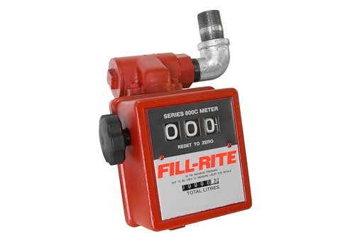 Fill-Rite 806CL 1" 19-76 LPM 3 Wheel Gravity Meter with Strainer, Aluminum, Fuel Transfer Liter Meter