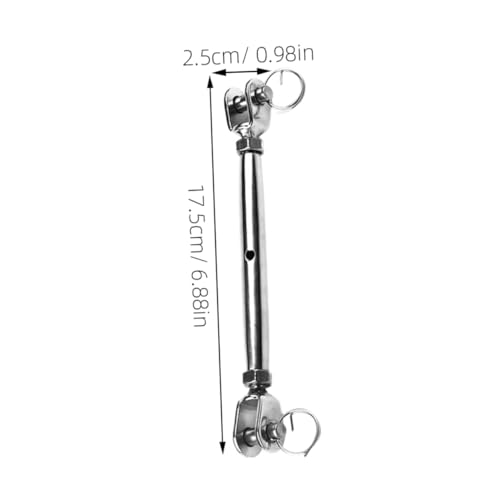 2 piezas de tensor para cables de acero inoxidable para uso industrial y náutico, ajuste seguro y resistente miniatura 3
