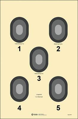 5 Bull's-Eye Target Shaded Dark Grey Outside to Light Grey Inside Size: 23" x 35"