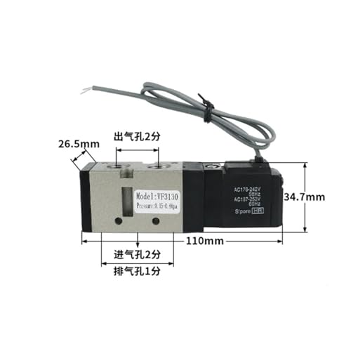 Électrovanne pneumatique VF5220 AC220V évite les fuites d'air comprimé