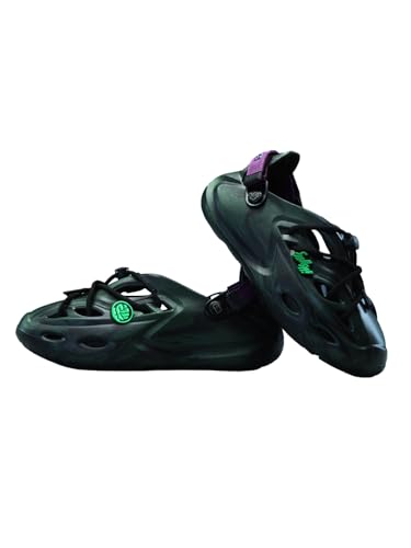Image of The Souled Store Hydros: Men Clogs | Lightweight EVA Slip-on Sandals for Men with Adjustable Velcro Strap, Removable Laces & Detachable Naruto Silicone Charms