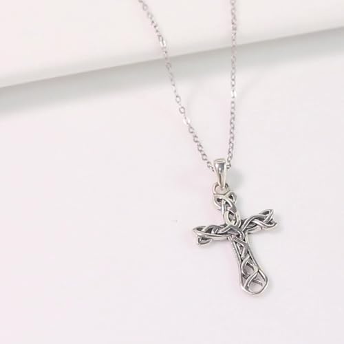 Collier Croix Celtique Amour Infini, exprimez vos sentiments avec ce bijou en argent pour femme - 6