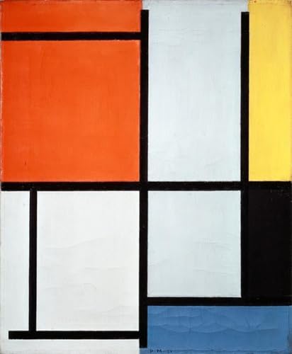 Cuadro de lienzo de Piet Mondrian de 60x90cm para decoraciones del hogar