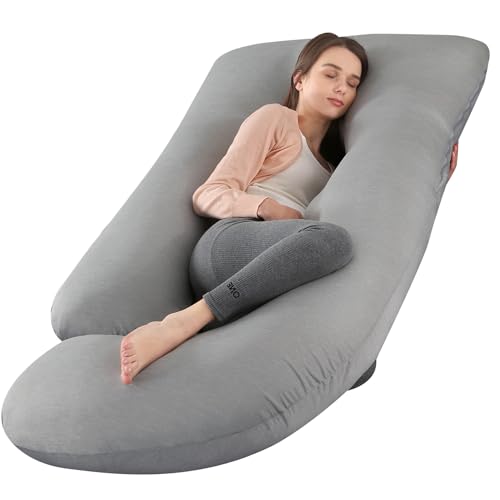 U-Shaped Pregnancy Pillow for Sleeping, Full Body Support for Back, HIPS & Belly -65 Inch Maternity Pillow with Machine Washable Cover | Maternity Essential