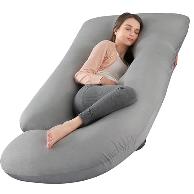 U-Shaped Pregnancy Pillow for Sleeping, Full Body Support for Back, HIPS & Belly -65 Inch Maternity Pillow with Machine Washable Cover | Maternity Essential
