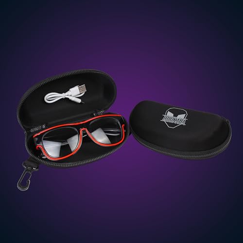 Image of Hookaba LED Jam Shade Party Glasses | Unisex Wireless Light-Up for DJ Night, Live Concerts, Halloween, Birthdays | Neon Specs for Boys, Girls, Kids | Dynamic Colors for Carnival & Clubbing