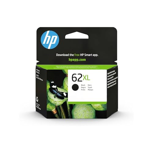 HP 62XL C2P05AE, Negro, Cartucho de Tinta de Alta Capacidad Original, compatible con impresoras de...