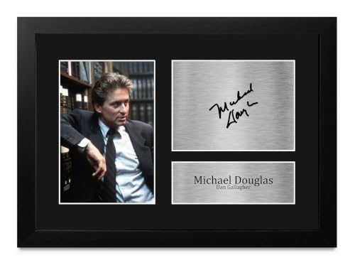 Autógrafo de Michael Douglas en Fatal Attraction decoración de cine para salones y despachos
