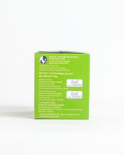Image of Makaibari Green Valley Apoorva Finest Darjeeling 25 Green Tea Bags | Refreshing and Energizing | Rich in Antioxidants | Supports Weight Loss