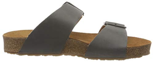 Image of HAFLINGER Andrea Elegant Leather Sandals with Rubber Sole and Cork Latex Footbed Unisex