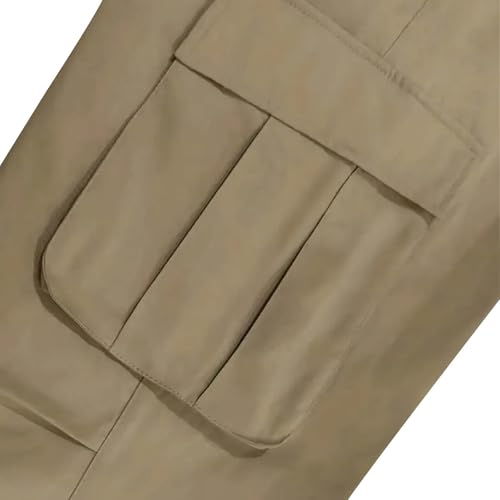 Men's Cargo Pants High Elasticity Multi Pocket Trousers Straight Leg Work Pants Loose Fashion Leisure Trousers4