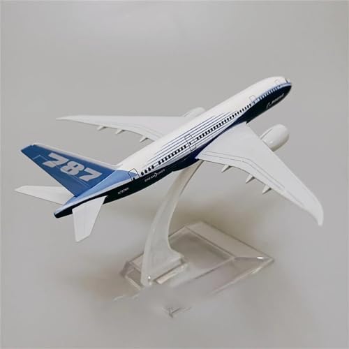 Modelo de avión Boeing 787 de aleación metálica coleccionable de 16cm 7