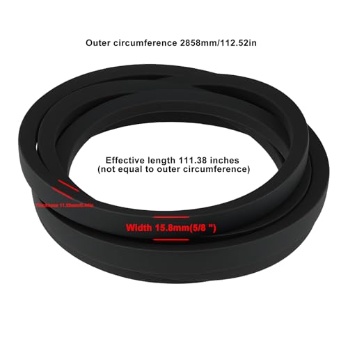 Courroie secondaire M110313 robuste 111,38 x 1,5 cm compatible John Deere - 5