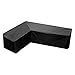FUFRE L-Förmigen Abdeckung Lounge Sofa, Abdeckplane Gartenmöbel L-Form 210D Oxford Winddicht ?Abdeckplane Für Outdoor Ecksofa Eck-Loungegruppe Rechteckig Abdeckhaube (192 x 260 cm)